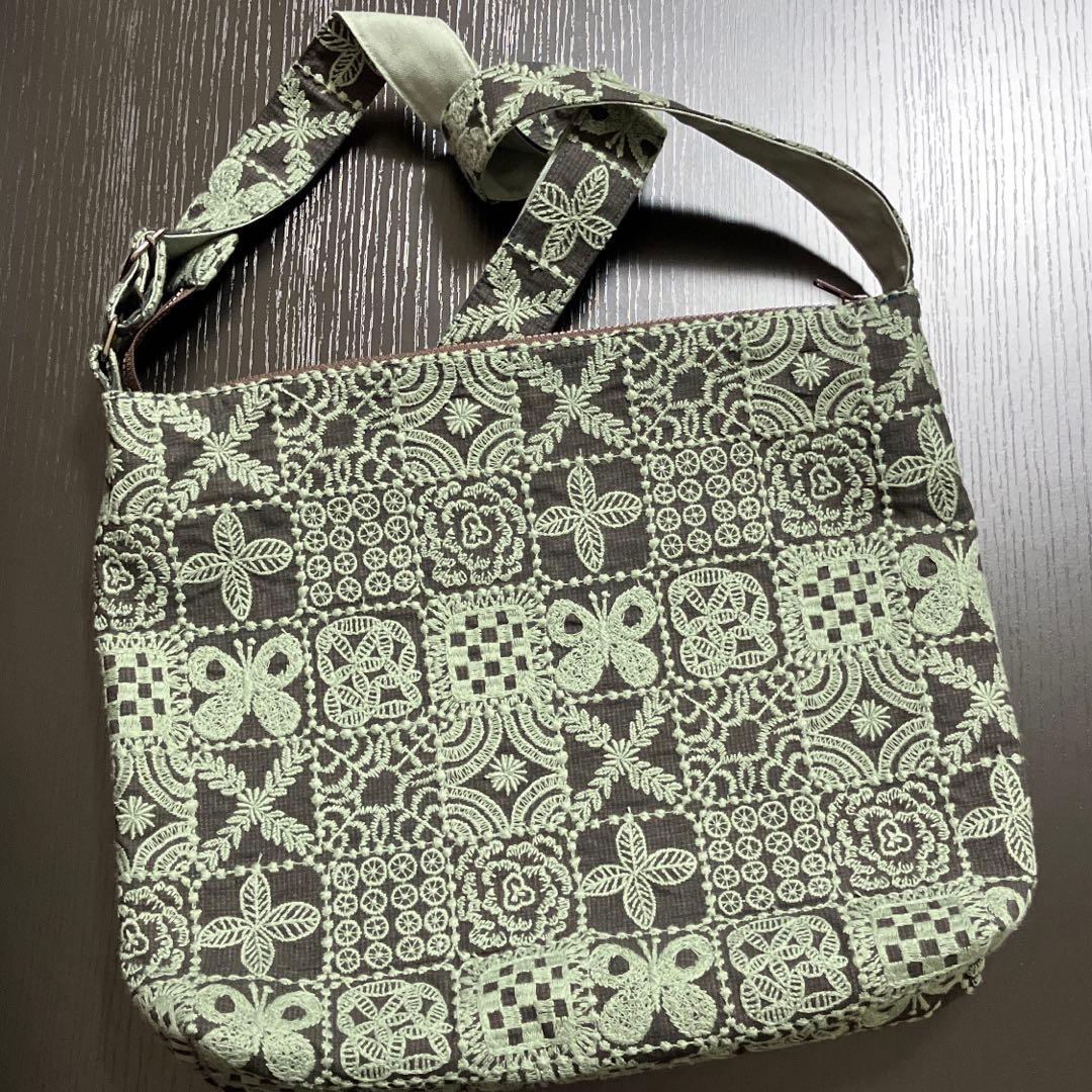 r)ミナペルホネン☆ハンドメイド ショルダーバッグ大(forest tile)