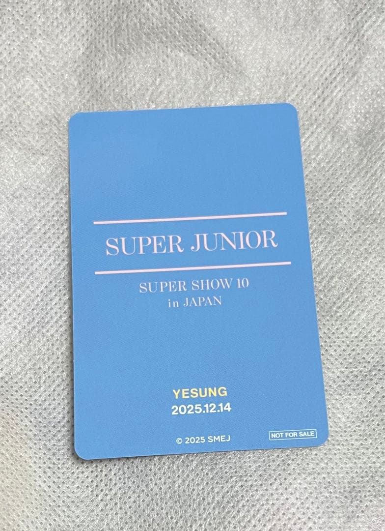SUPER JUNIOR イェソン　12/14プレミアムシート限定トレカ