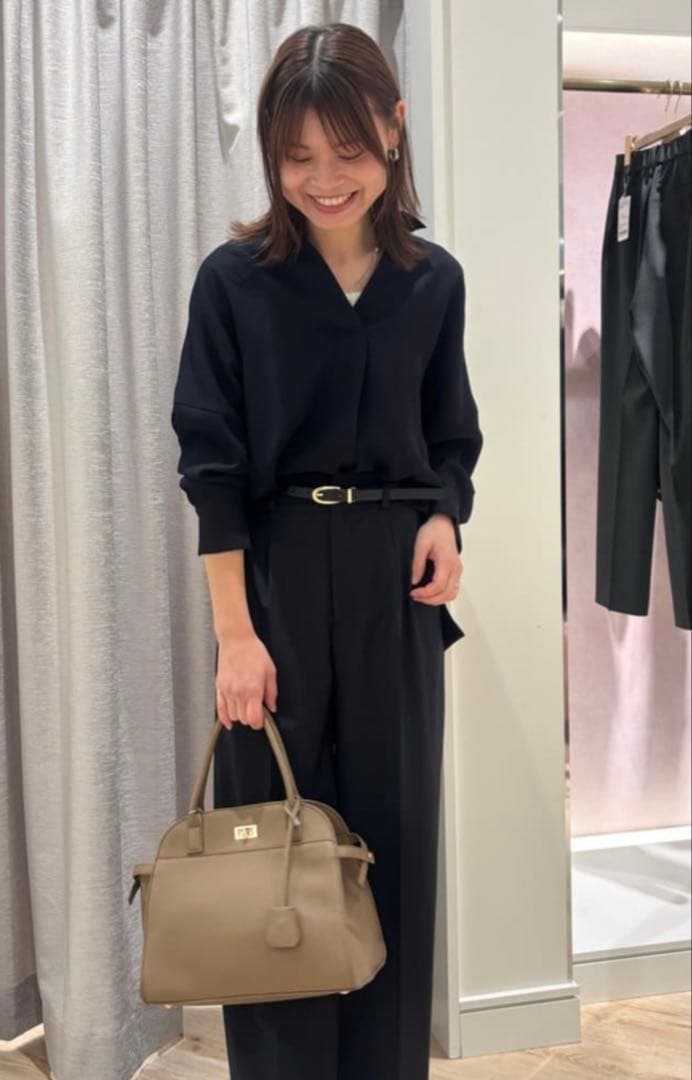 （今季）新品同様 NOLLEY'S 黒リバーシブルレザーベルト ゴールドバックル