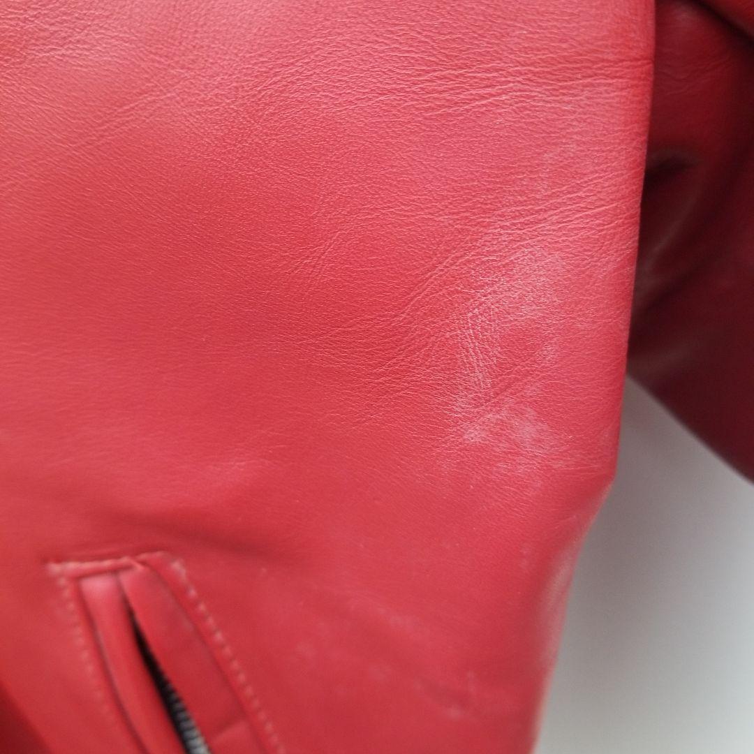 Schott 赤 レザー ライダースジャケット　641 XL