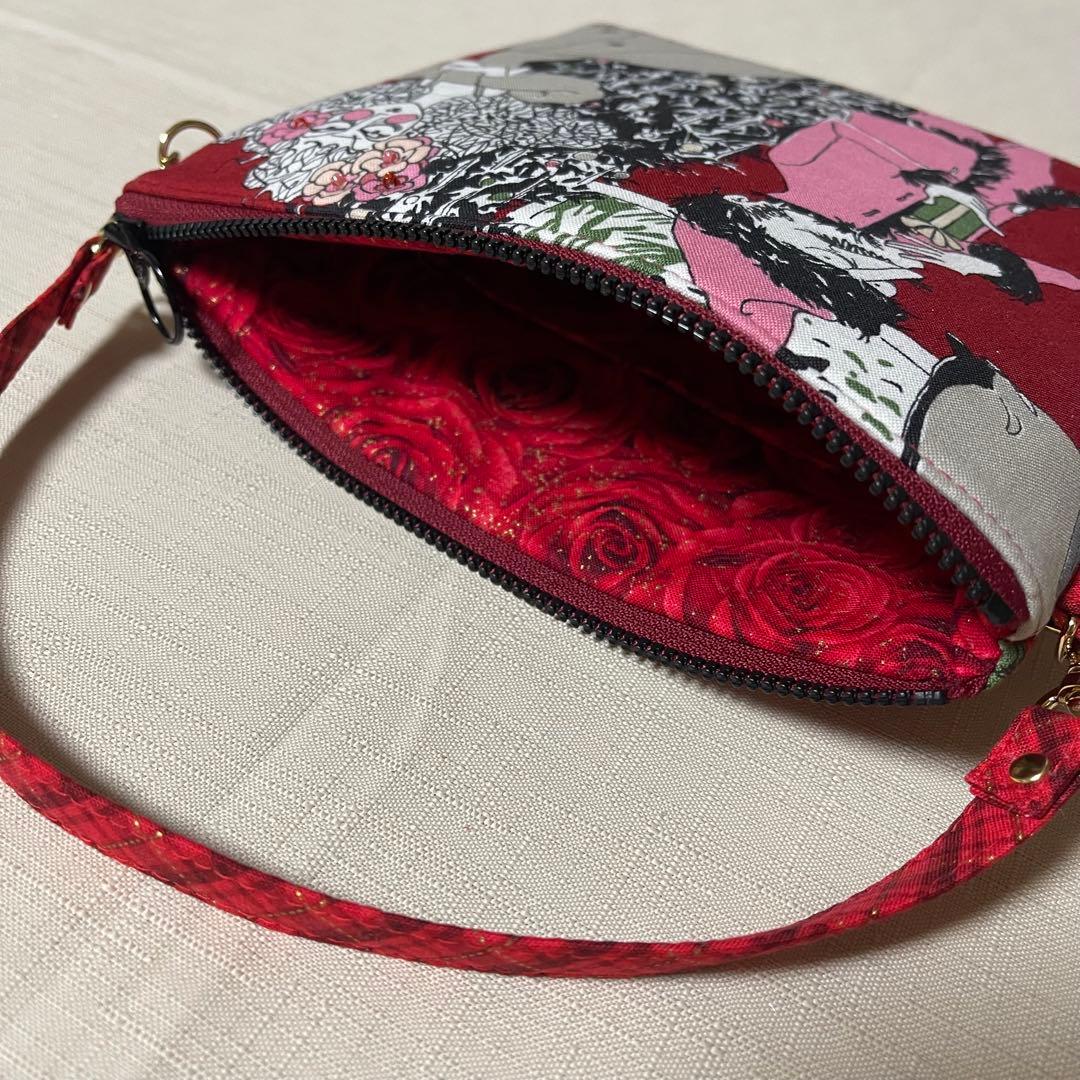 ♡20㎝ファスナークリスマスポーチ①♡ハンドメイド　アレキサンダーヘンリー