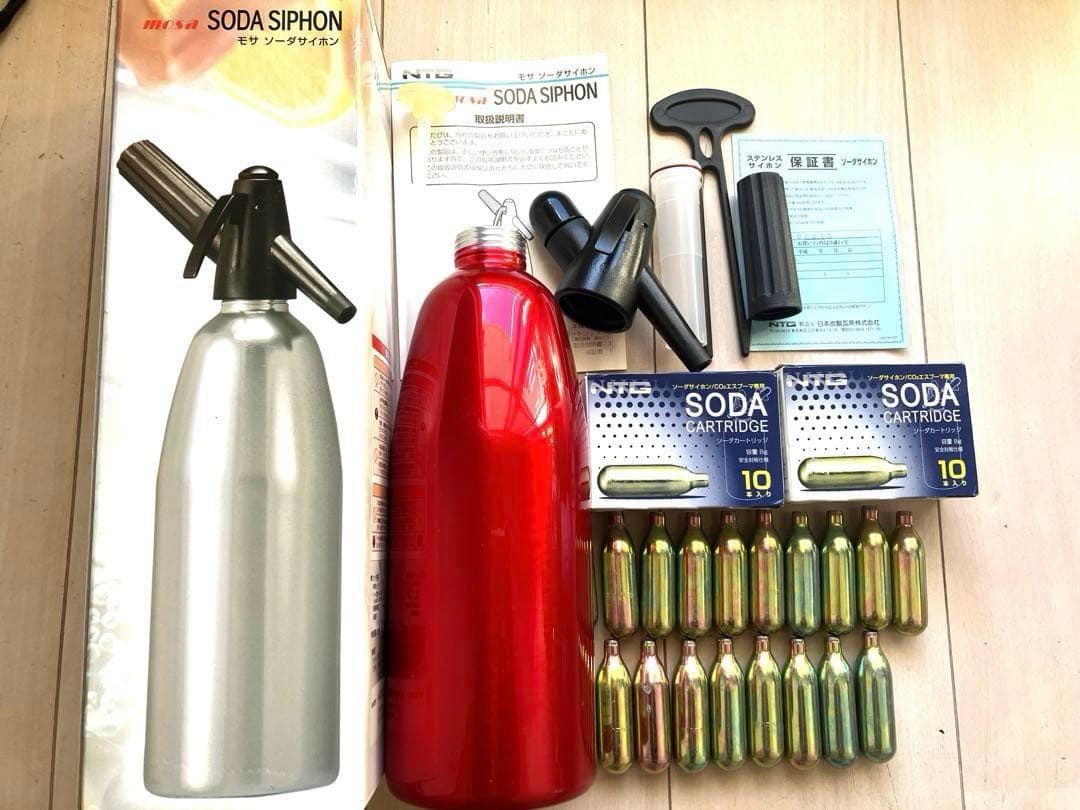 【箱・説明書・別売ソーダカートリッジ19本付】MOSA ソーダ サイフォン