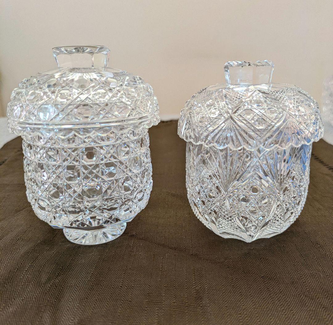 江戸切子　堀口硝子　最高級　蓋付きグラス　八角籠目（秀石作）