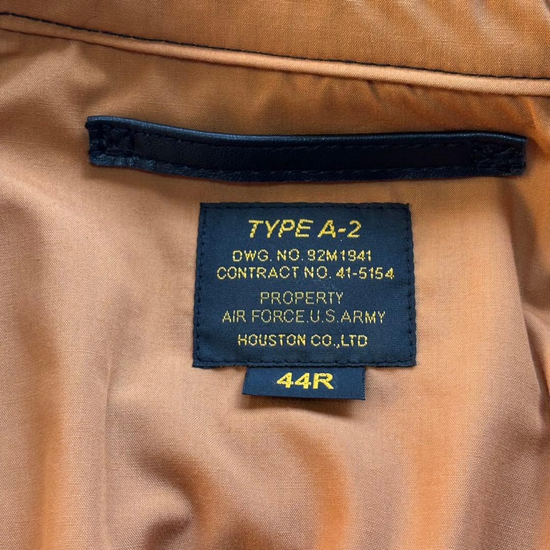 【極美品】ヒューストン ホースハイド A-2 フライトジャケット 2XL 黒