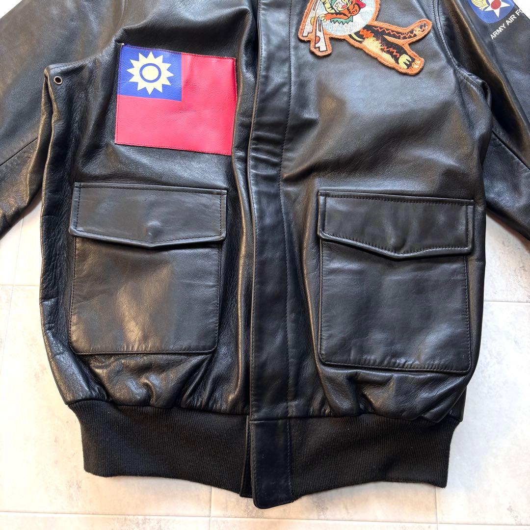 【極美品】ヒューストン ホースハイド A-2 フライトジャケット 2XL 黒