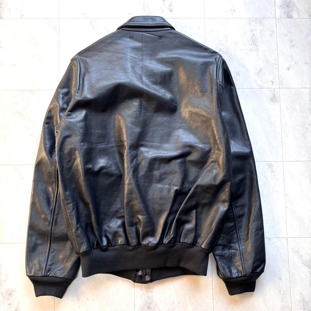 【極美品】ヒューストン ホースハイド A-2 フライトジャケット 2XL 黒