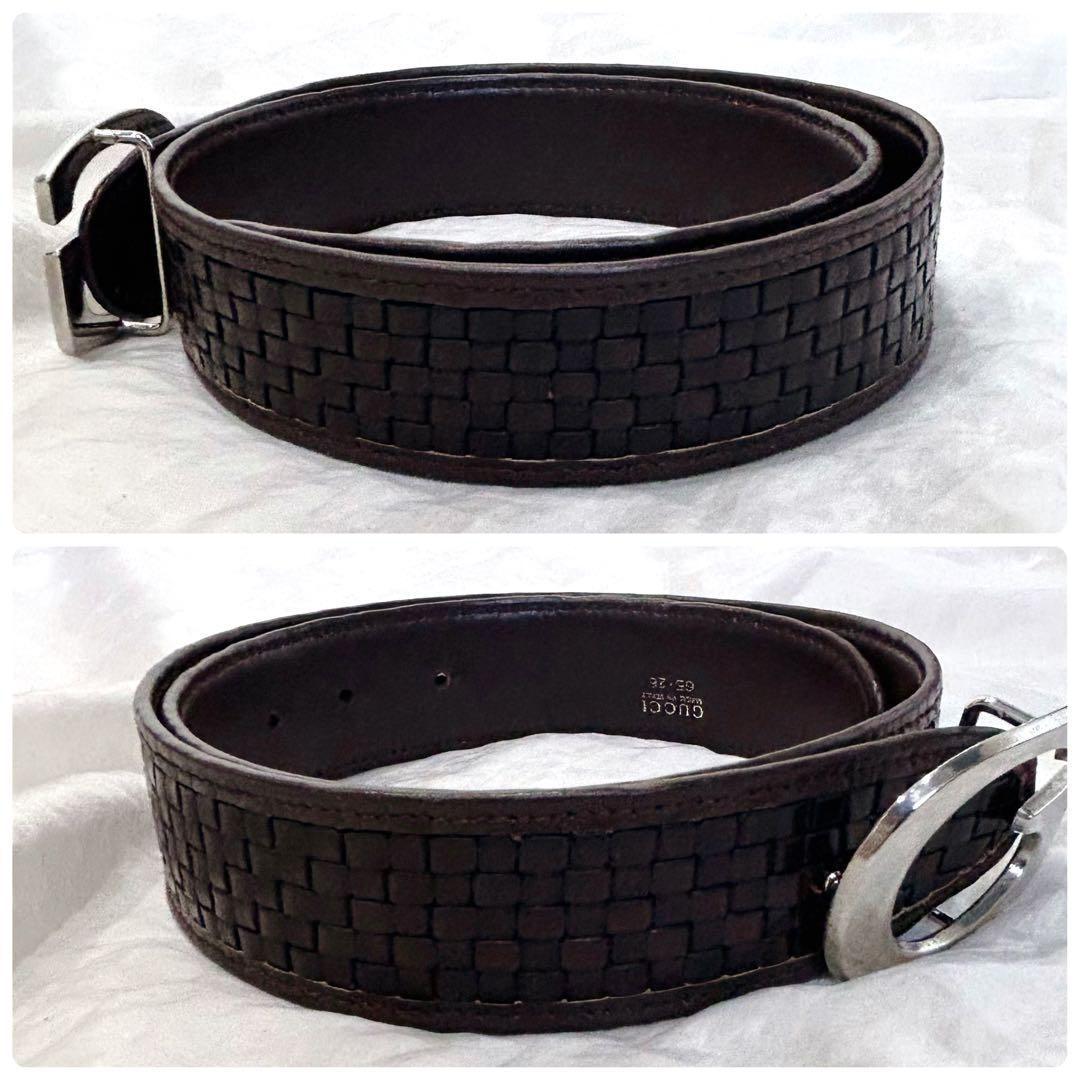 ✨美品✨GUCCI ベルト Gバックル シルバー金具 純正ベルト レザー y2k