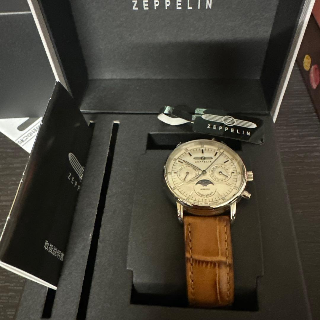 美品 ツェッペリン 8637-1 マリーン ムーンフェイズ