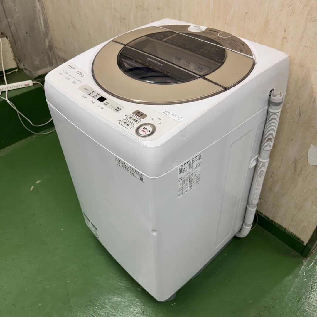 64 SHARP 大容量　洗濯機　7キロ　小型　一人暮らし　家庭用　インバーター