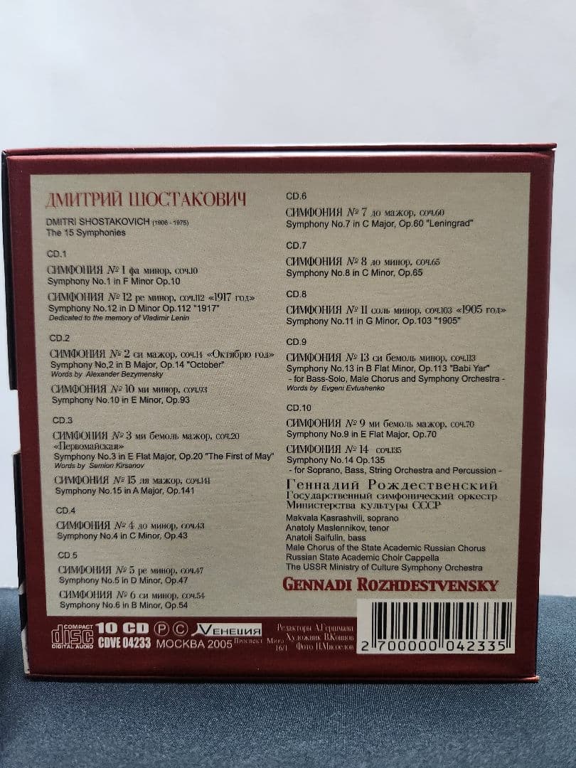 ロジェストヴェンスキー:ショスタコーヴィチ交響曲全集