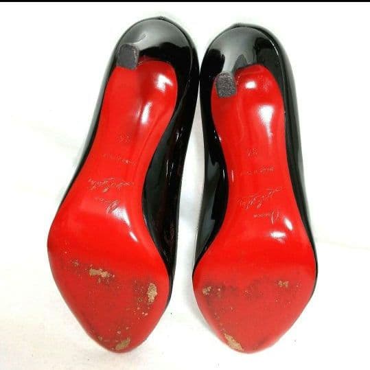 ✨極美品✨ルブタン ブラック オープントゥ ハイヒール 21cm