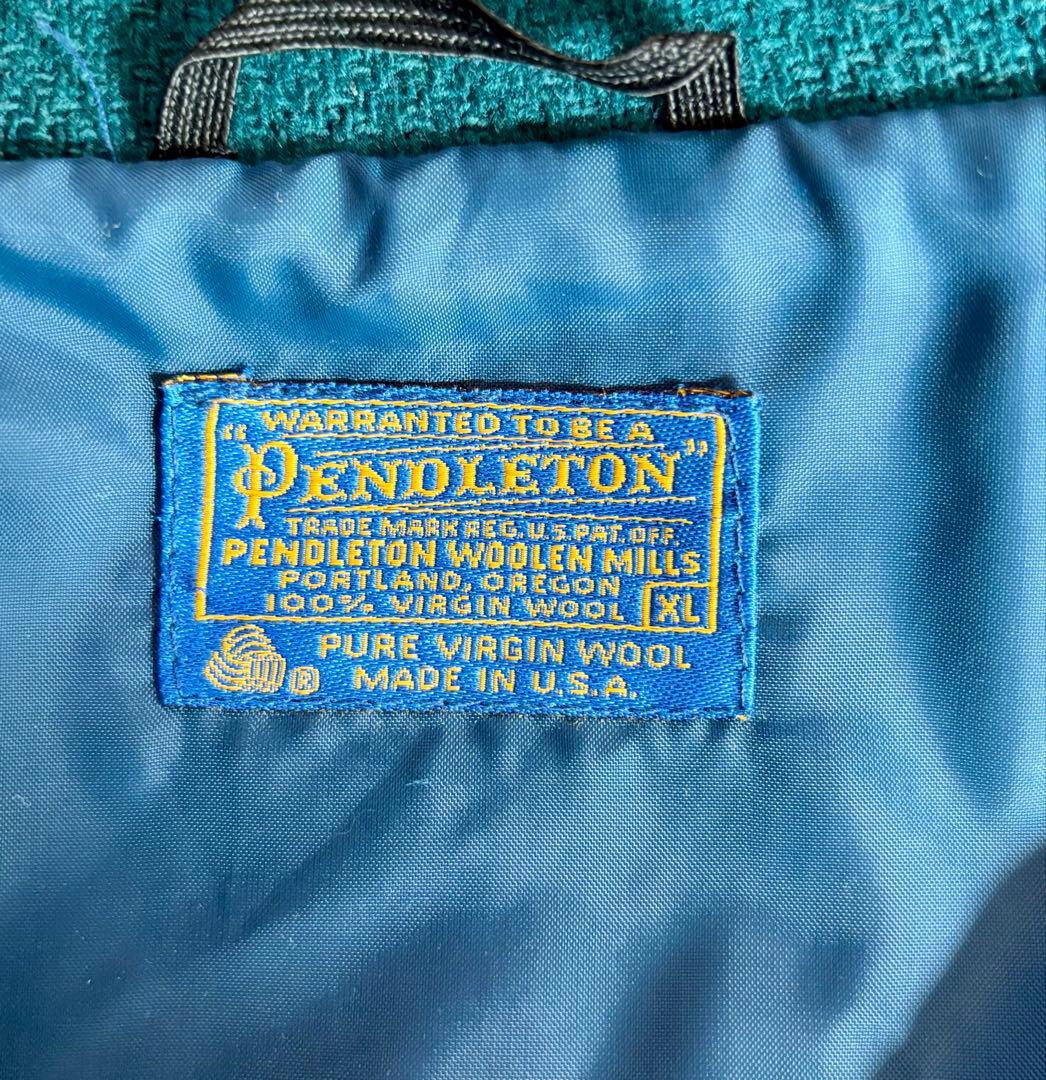 70s希少カラー ペンドルトン ウールジャケット XL グリーン系 シンサレート