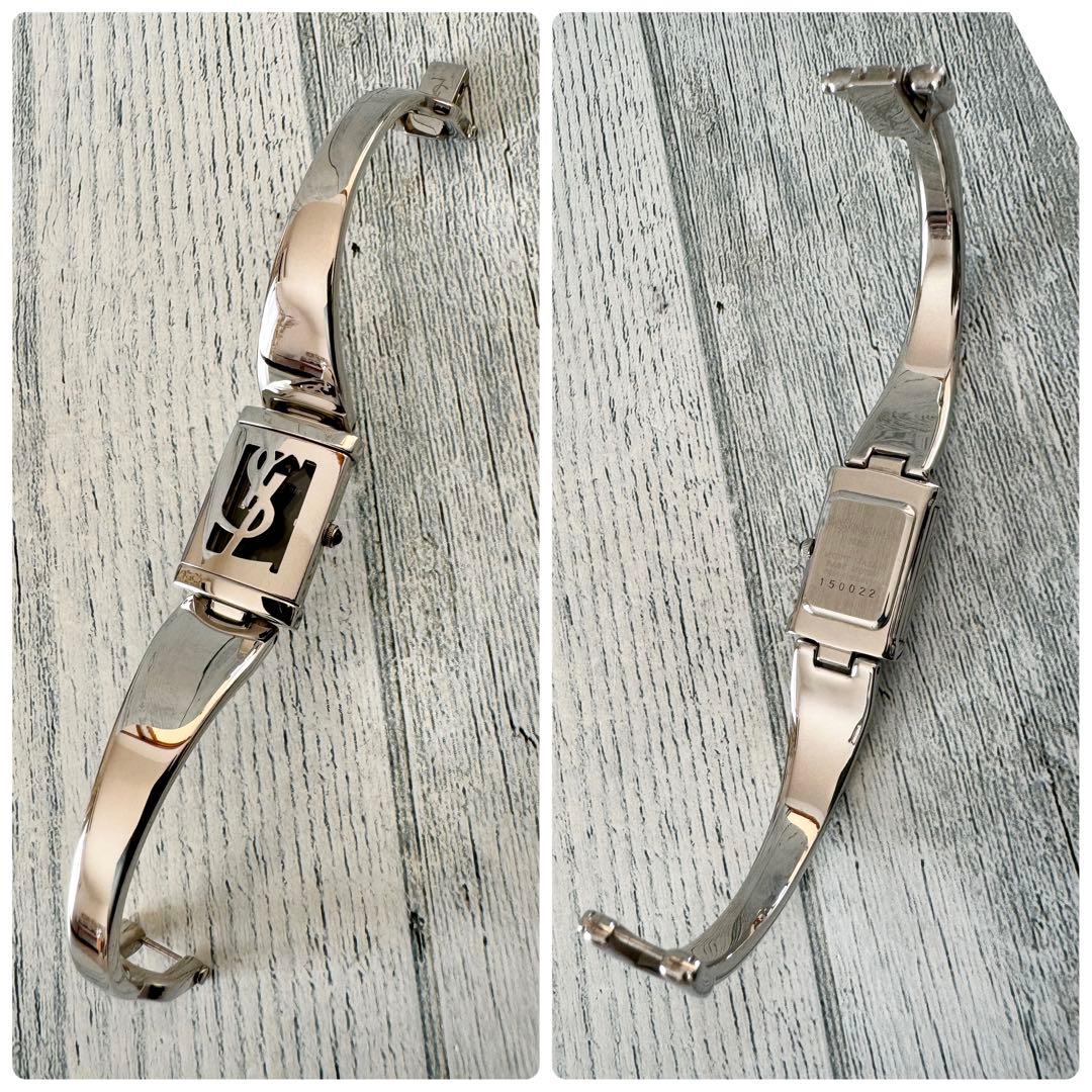 【希少】Yves Saint Laurent サンローラン 腕時計 バングル 黒