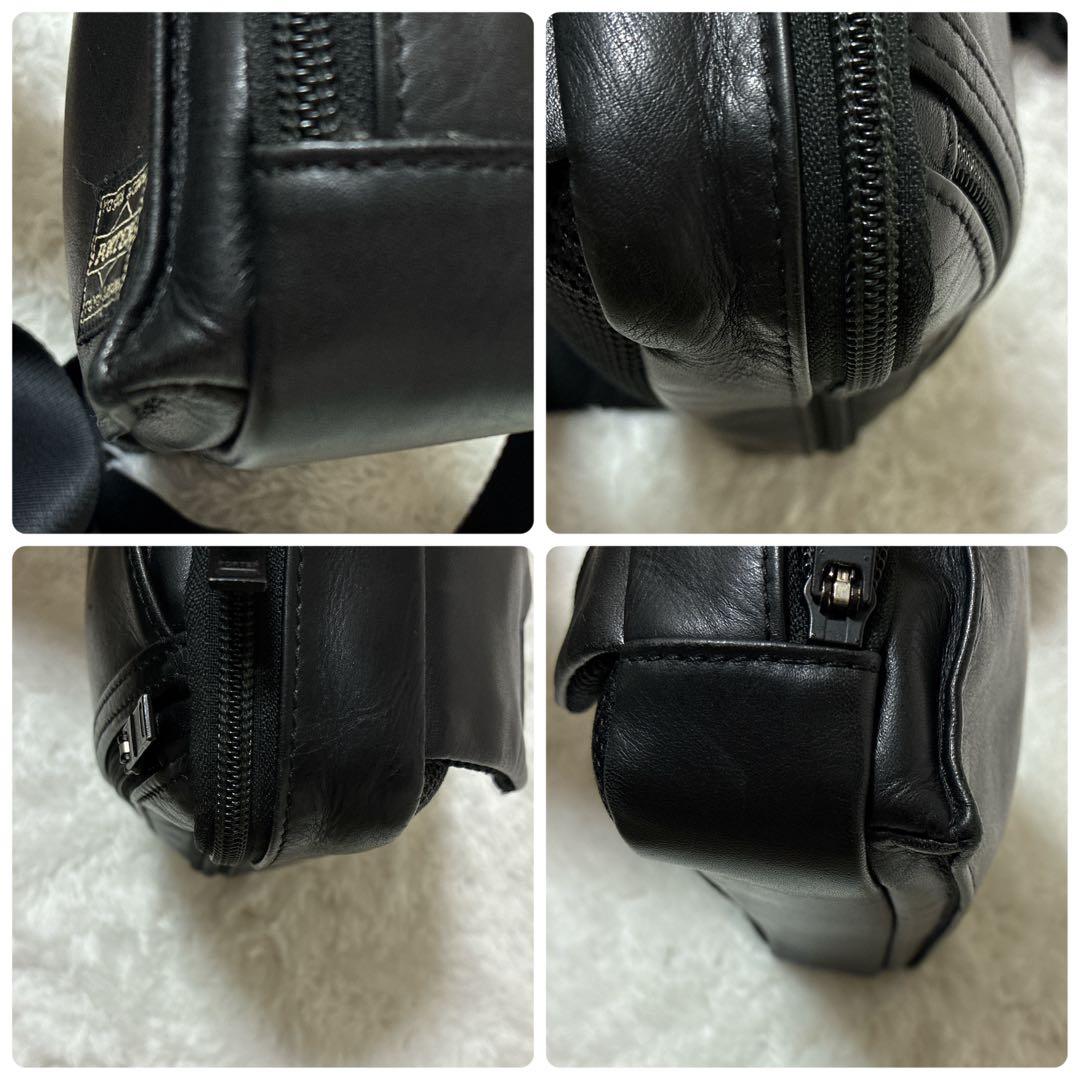 美品 PORTER アメイズ ブラック ボディバッグ メンズ 斜めがけ