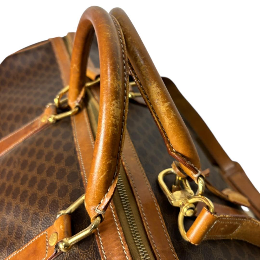 CELINE セリーヌ マカダム　レザー　ボストンバッグ　2WAYバッグ