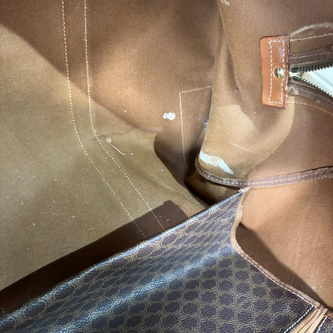 CELINE セリーヌ マカダム　レザー　ボストンバッグ　2WAYバッグ