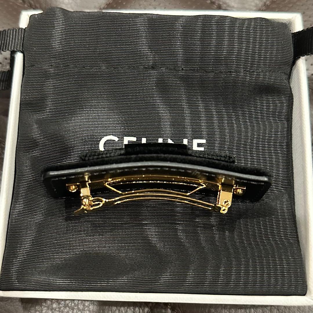 CELINE ルソワール リボン ヘアクリップ　バレッタ