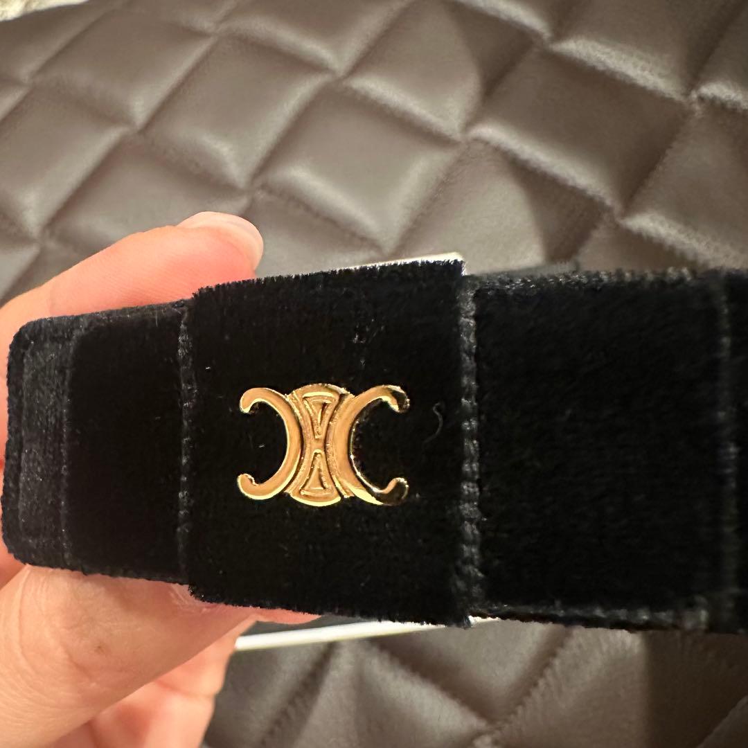 CELINE ルソワール リボン ヘアクリップ　バレッタ