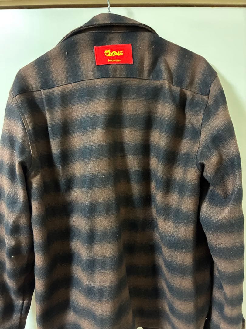 CREAM SODA ブラウンチェックネルシャツ L