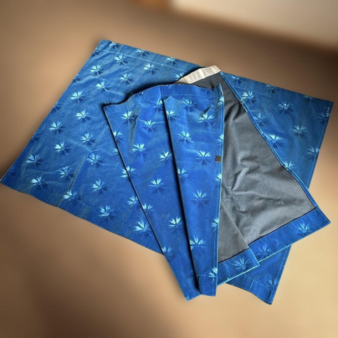 コスモス　ブルー　カーテン　金華山　モケット