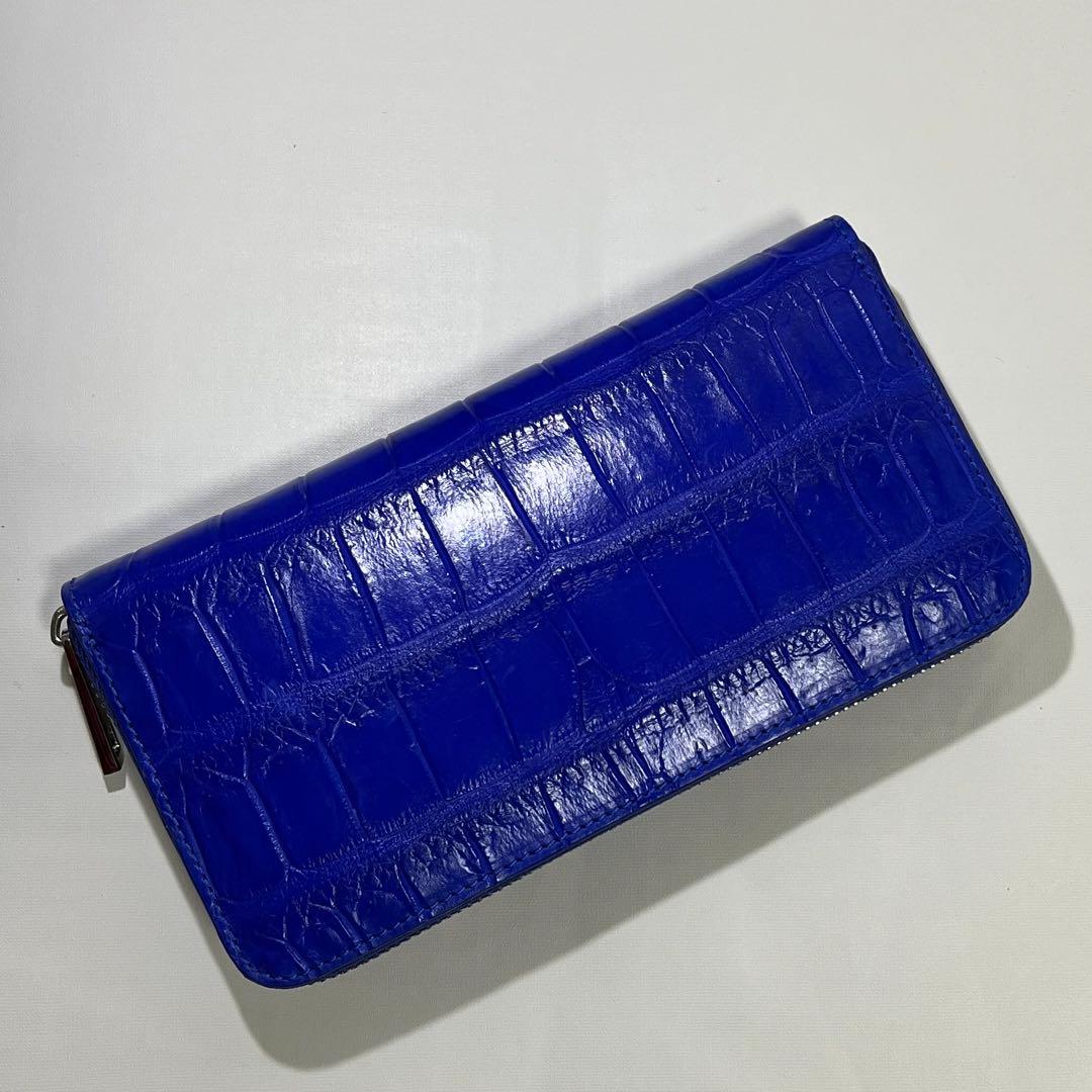 ★限定セール【新品・未使用】クロコダイル 長財布 シャムワニ　ラウンドファスナー