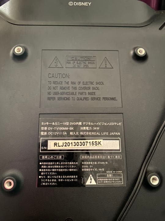 ミッキー＆ミニー19インチDVD付テレビ19インチ