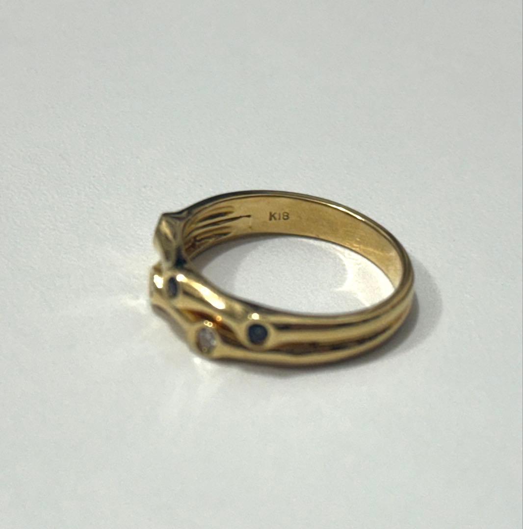 k18 サファイア12号リング