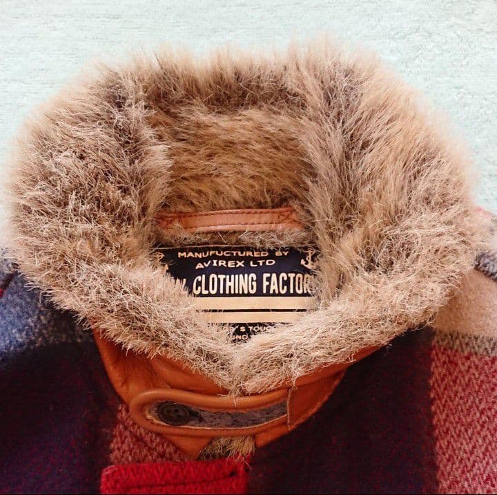 AVIREX アビレックス 牛革チェック柄ジャケット Mサイズ