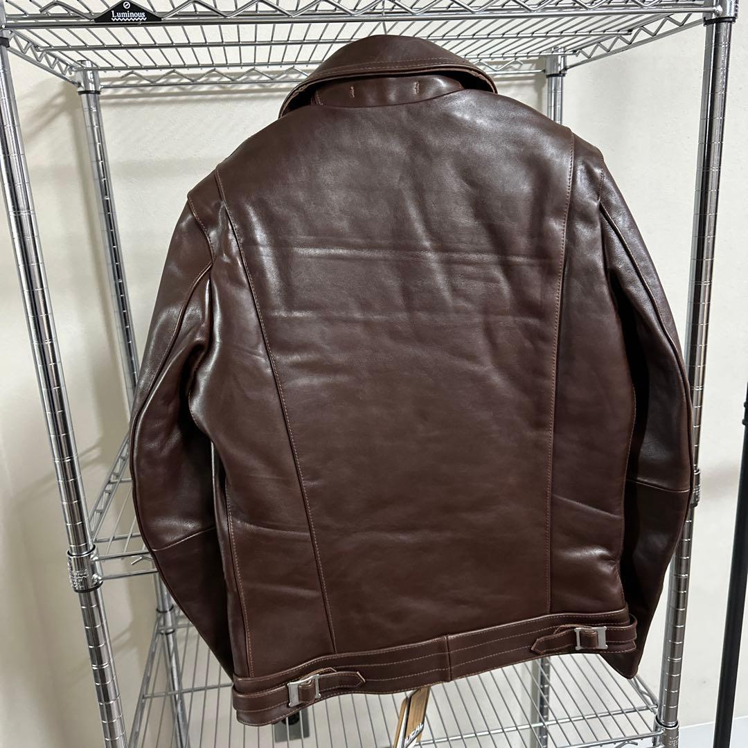 441タイプ 英国風ダブルライダース 茶芯カウハイド 36 S 新品特価