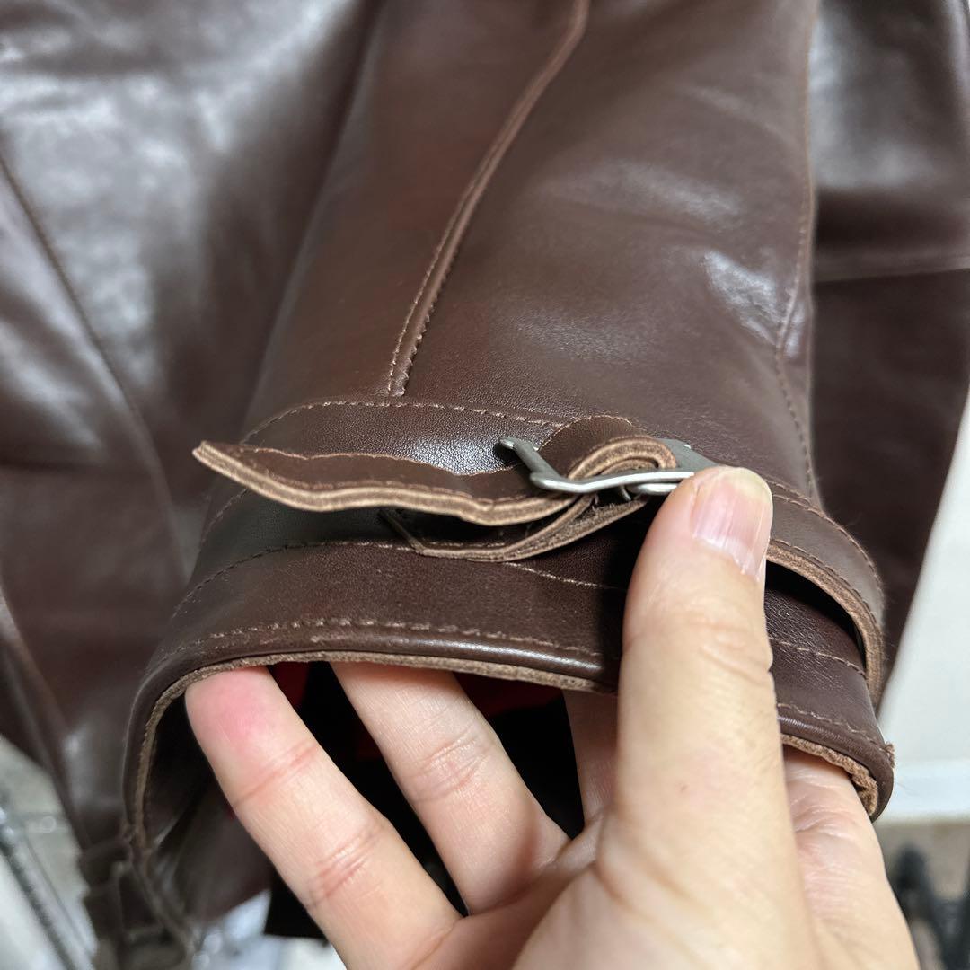 441タイプ 英国風ダブルライダース 茶芯カウハイド 36 S 新品特価