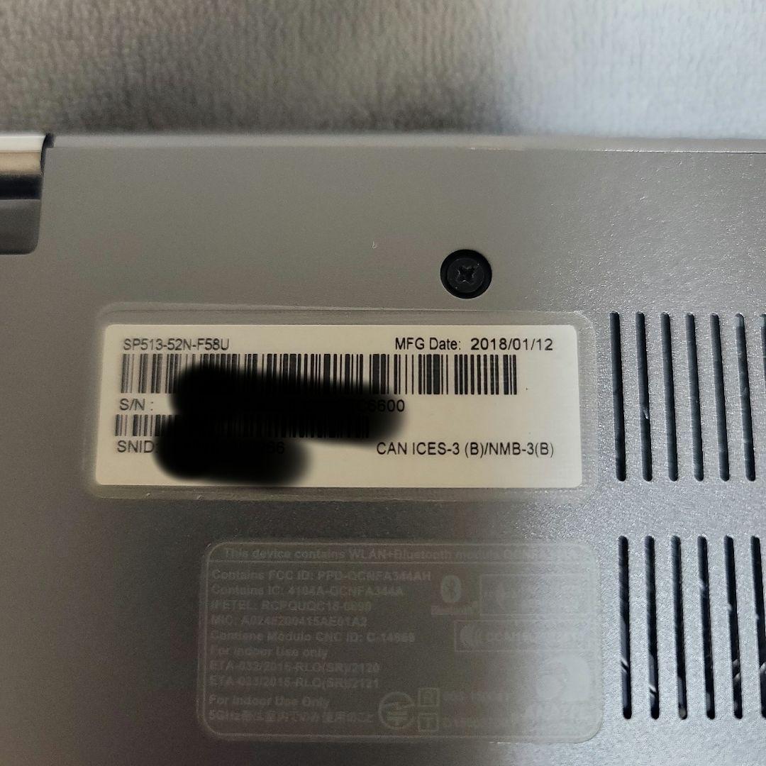 Intel 8th世代 Acer. spin5 SP513-52N-F58U