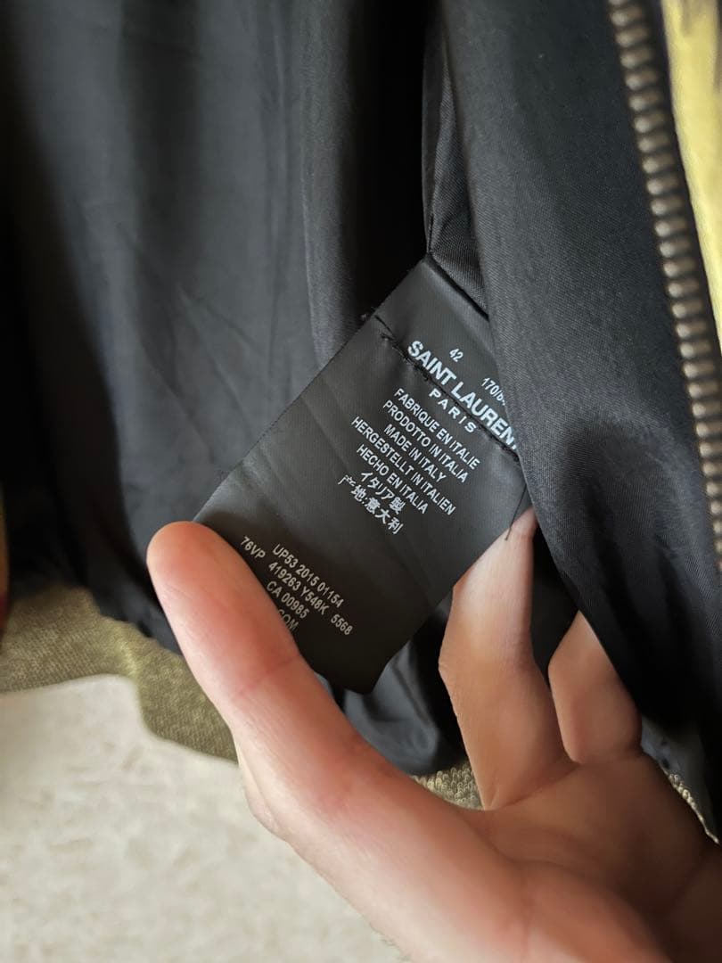 saint laurent paris エディ期　パームツリー　スカジャン　42