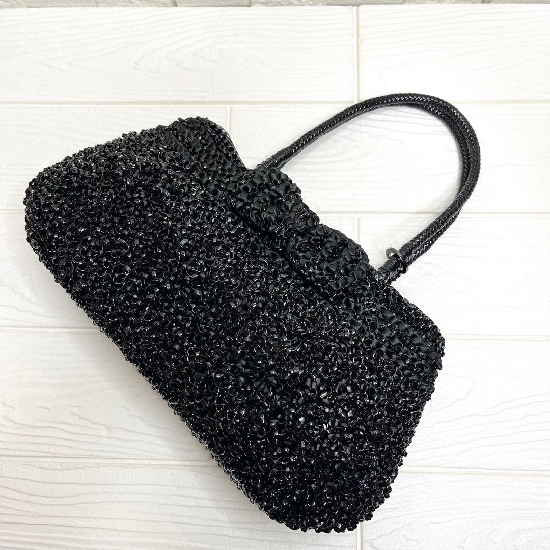 ✨極美品✨☘️ANTEPRIMA☘️✨ハンドバッグ✨ワイヤーバッグ✨リボン編み込み✨