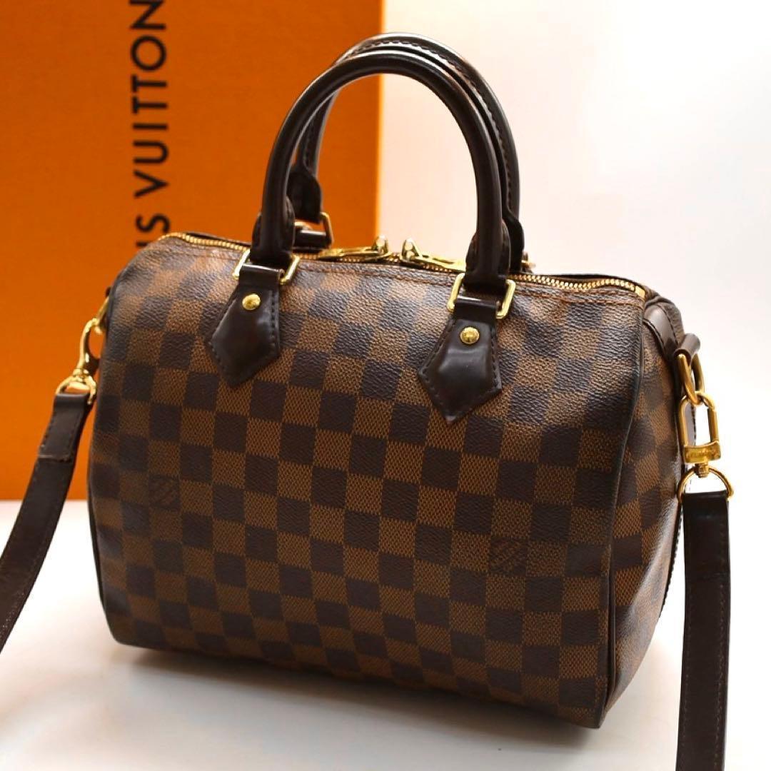 【美品】ヴィトン　スピーディ・バンドリ―エール25 ダミエ　エベヌ　ハンドバッグ