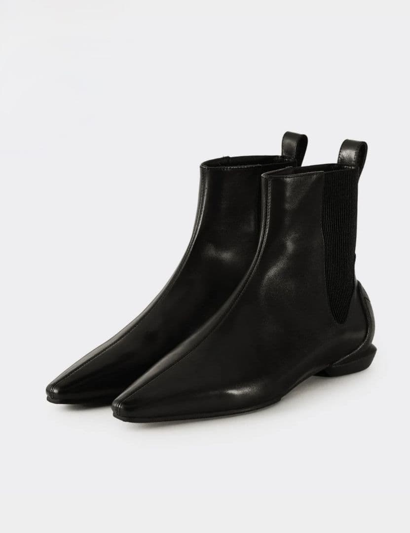 即発送可美品シーセイチゼルトゥアンクルブーツ23.5黒ブラックシセイSHISEI