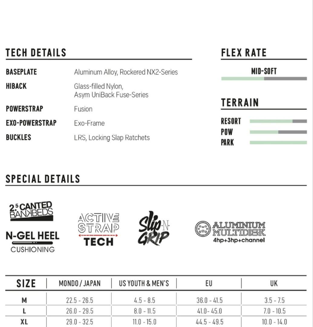 23-24 FLOW バインディング NX2-TM FUSION Ｍサイズ