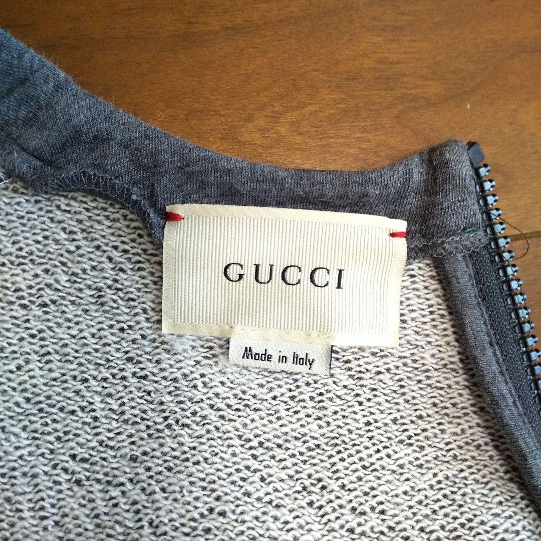 ky232【美品】GUCCI 半袖ワンピース シェリー グレー 12サイズ