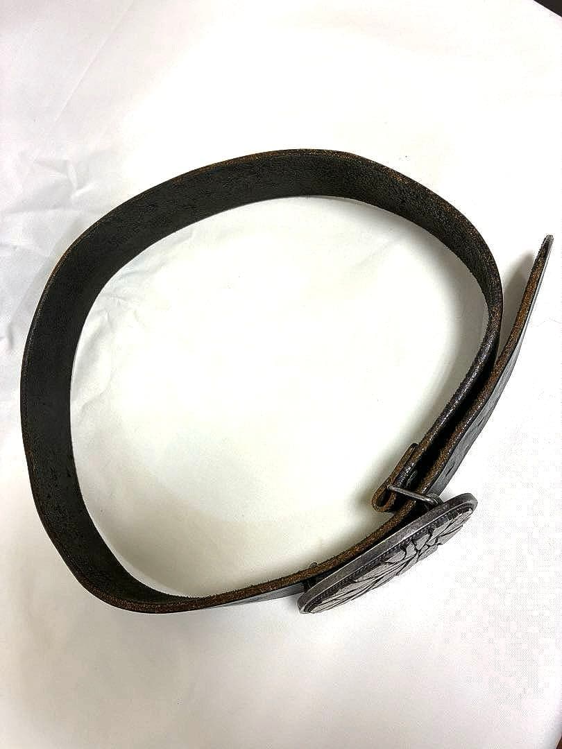 5351プールオム デザインバックル 本革ブラックベルト