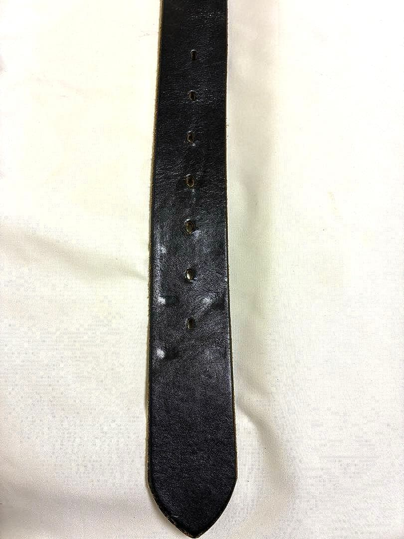 5351プールオム デザインバックル 本革ブラックベルト