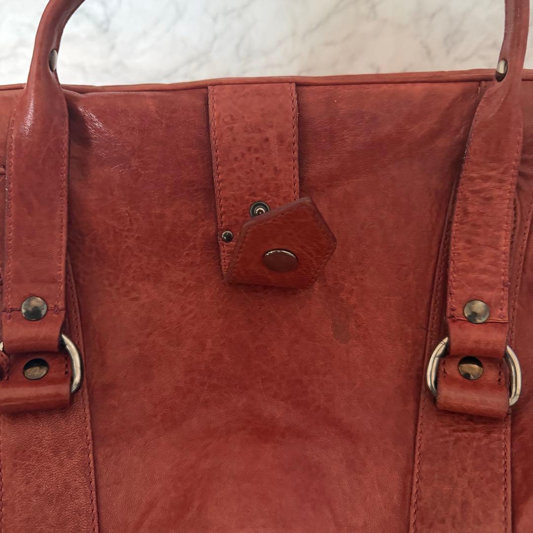 MIU MIU ミュウミュウ シープスキン レザー ブラウン バッグ フラップ付