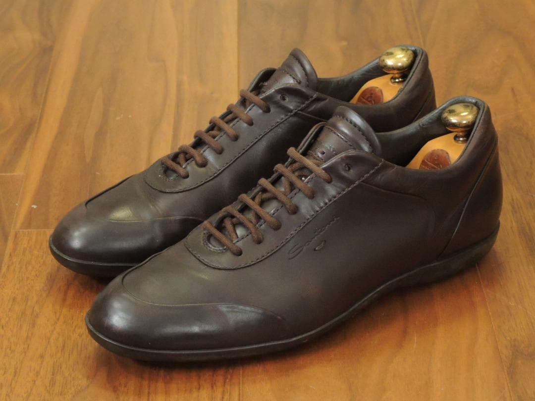 9万円 サントーニ　レザースニーカー　6.5　JP25　一番売れている超定番