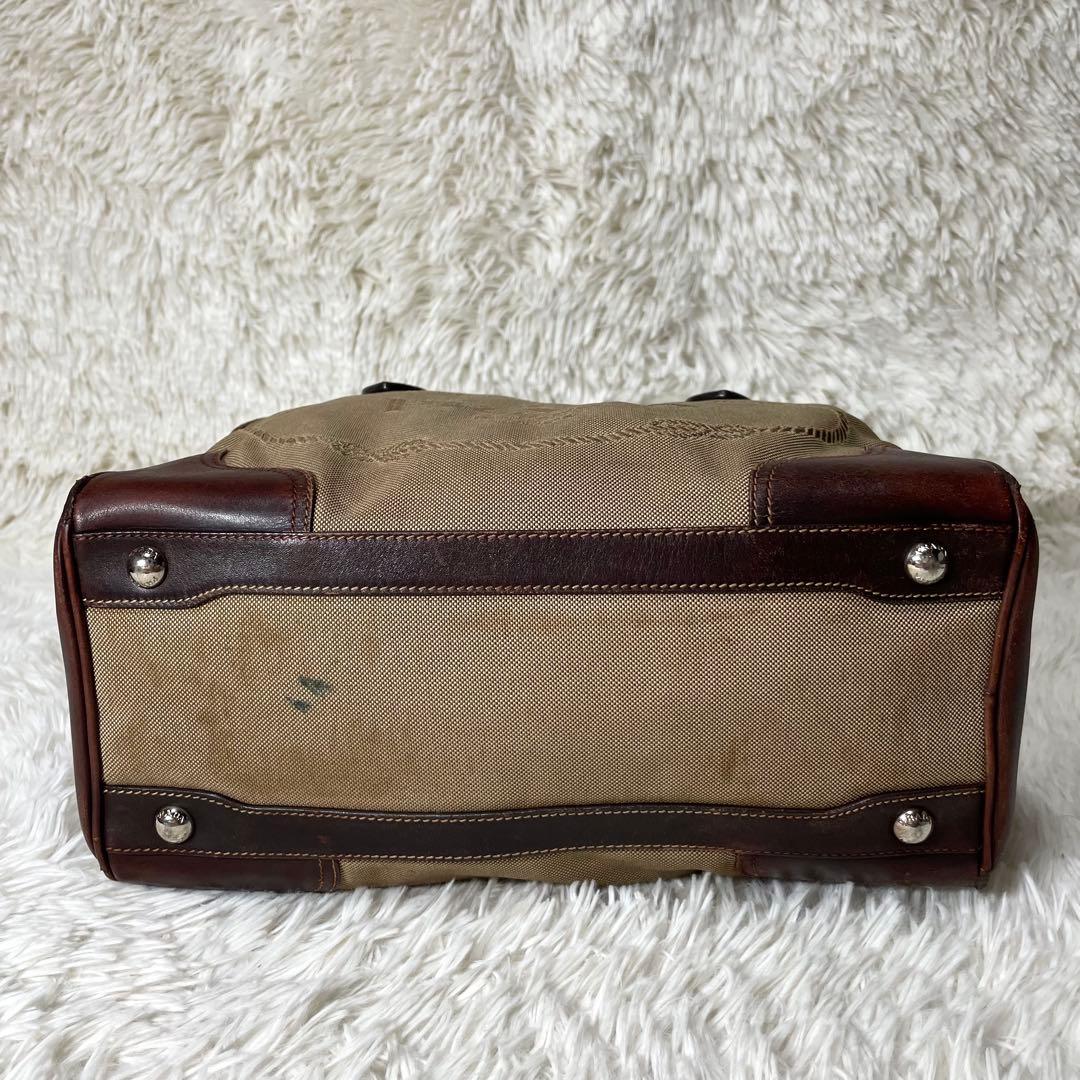 【希少】PRADA プラダ　ミニボストン　ボストン　ジャガード　ブラウン　バッグ