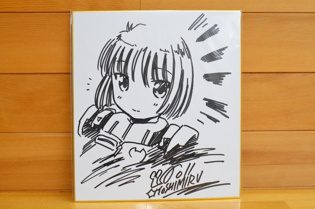 手書きイラスト（直筆）色紙　メタルスレイダーグローリー　キャティ/ ☆よしみる