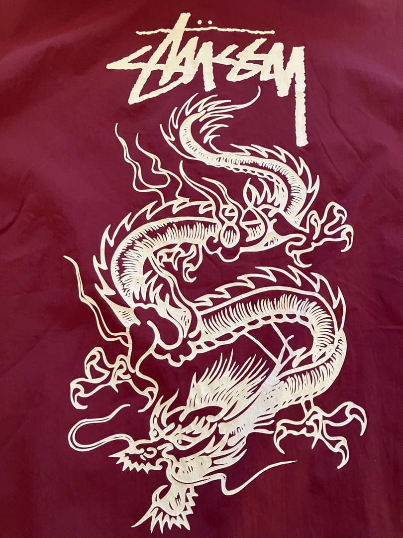 未使用　デッド　stussy コーチジャケット　ドラゴン柄　ヴィンテージ