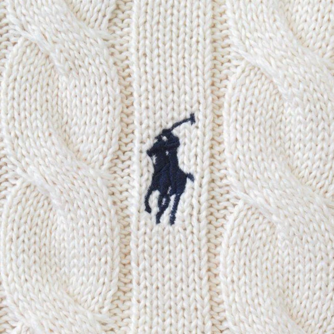 今週限定価格◇新品未使用◇定価2.75万◇ラルフローレン ホワイトケーブルニット