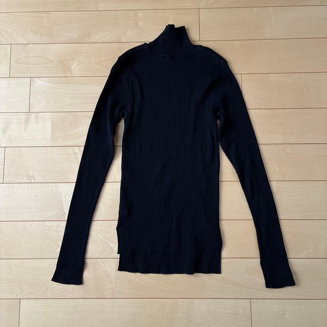 オーラリー　ロンハーマン別注　ギザリブタートルネック　ブラック　サイズ1