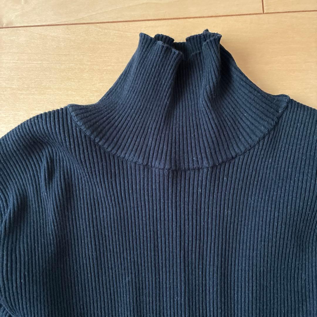 オーラリー　ロンハーマン別注　ギザリブタートルネック　ブラック　サイズ1