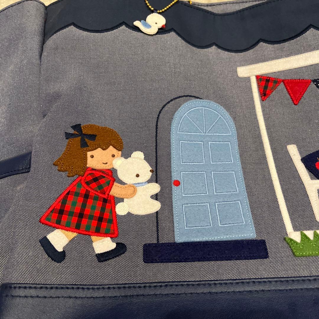 【美品】ファミリア　デニムマザーズバッグ