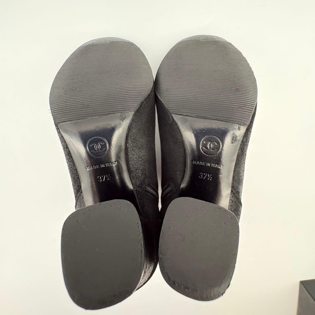 あっつー定番CHANEL シャネル　スエード　ヌバックレザー ブラック