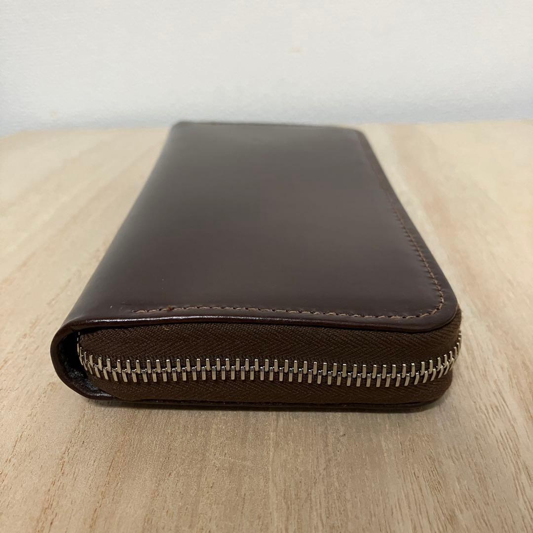 訳あり未使用 ✨ホワイトハウスコックス✨ラウンドジップ✨長財布✨ダークブラウン